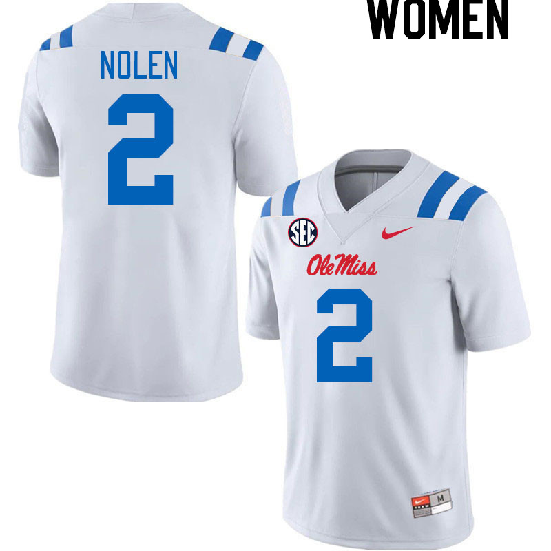 Women #2 Walter Nolen Ole Miss Rebels 2024 New Uniforms College Football Jerseys Stitched-White